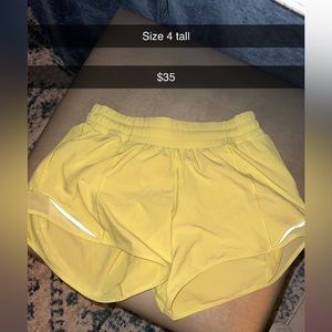 Hotty hot lu Lu lemon shorts size 4 TALL!!